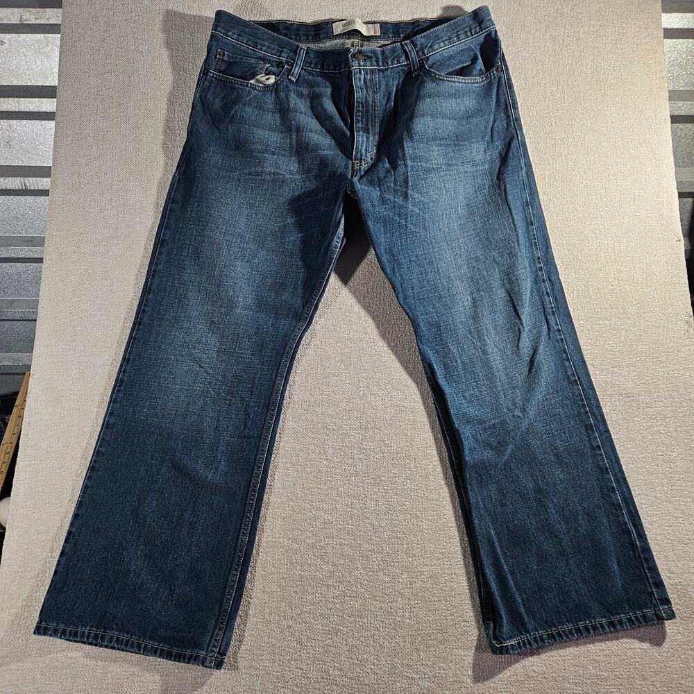 Levi 527 Bootcut Blue Jeans 40x30 Mens Slim Fit Denim Western Distressed